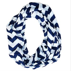 Wholesale Boutique Blue & White Chevron Infinity Scarf